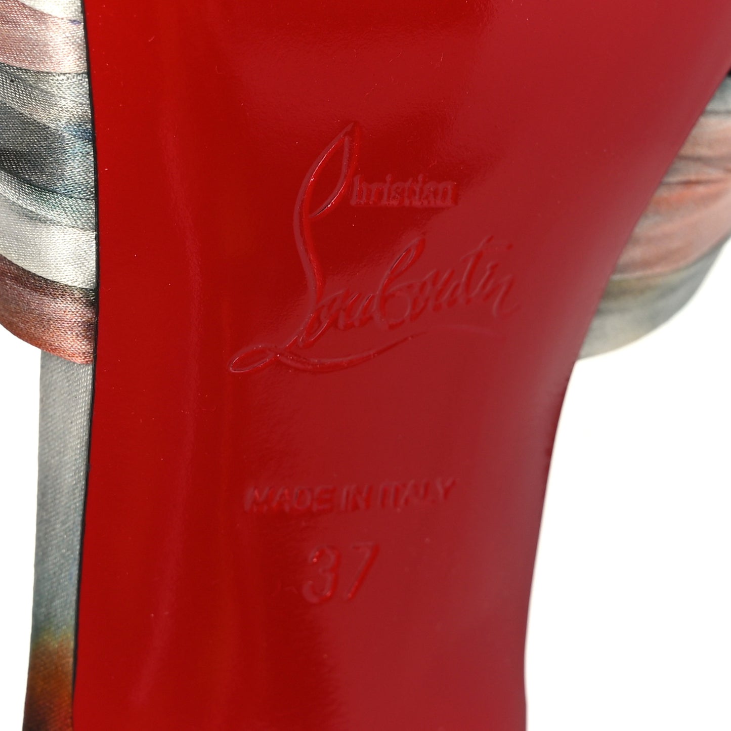 Crepe Satin Ombre Nicol Is Back 85 Slide Sandals 37 Loubi