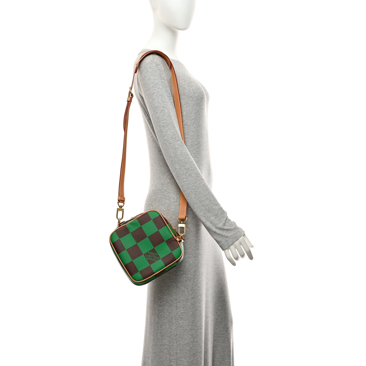 Louis Vuitton Damier Pop Chess Messenger Green 2 of 9