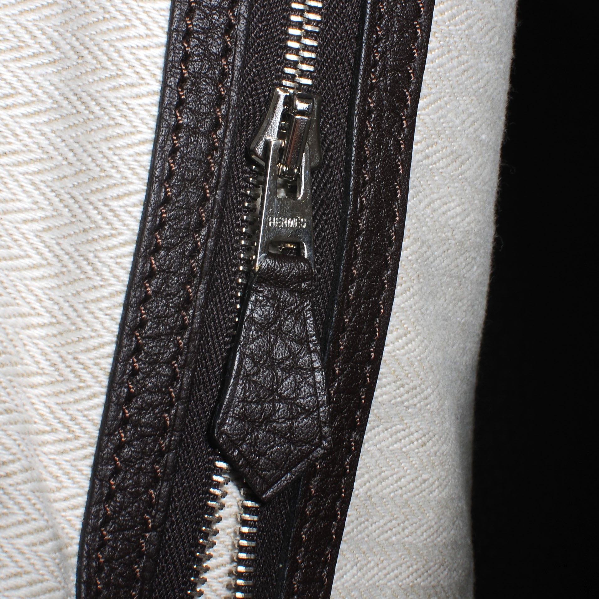Hermes Fjord Garden Party Tote 36 MM Marron Fonce 5 of 7