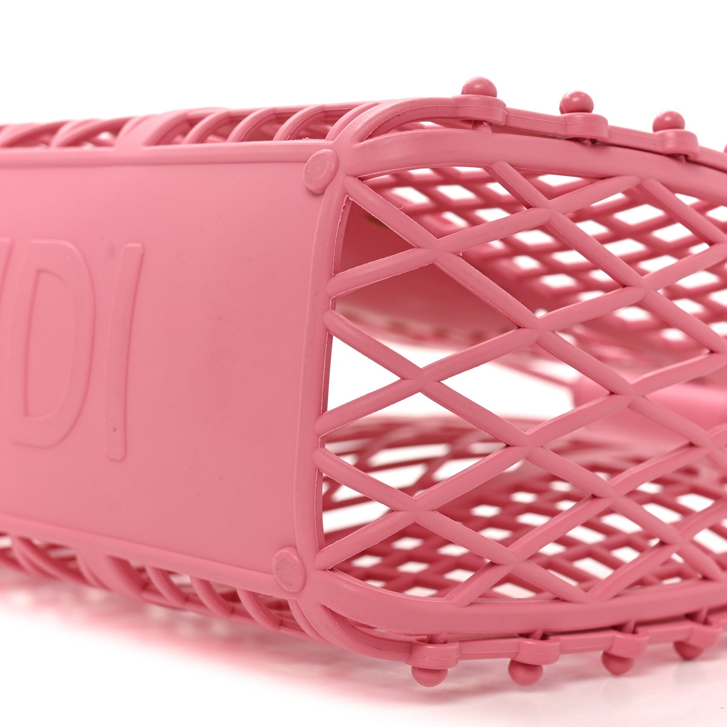 Recycled Plastic Vitello Liberty Matte Small Fendi Basket Rosa