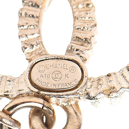 Chanel Pearl CC Drop Earrings Gold 3 of 5