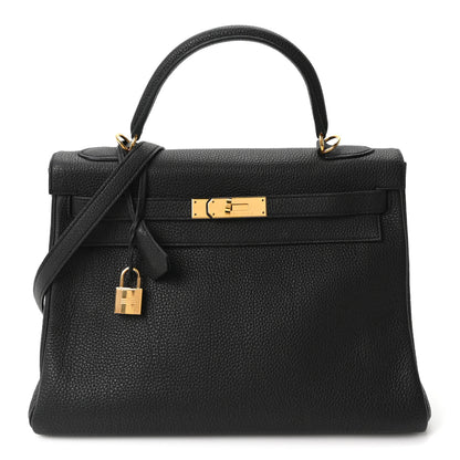 Hermes Togo Kelly Retourne 32 Black 1 of 9