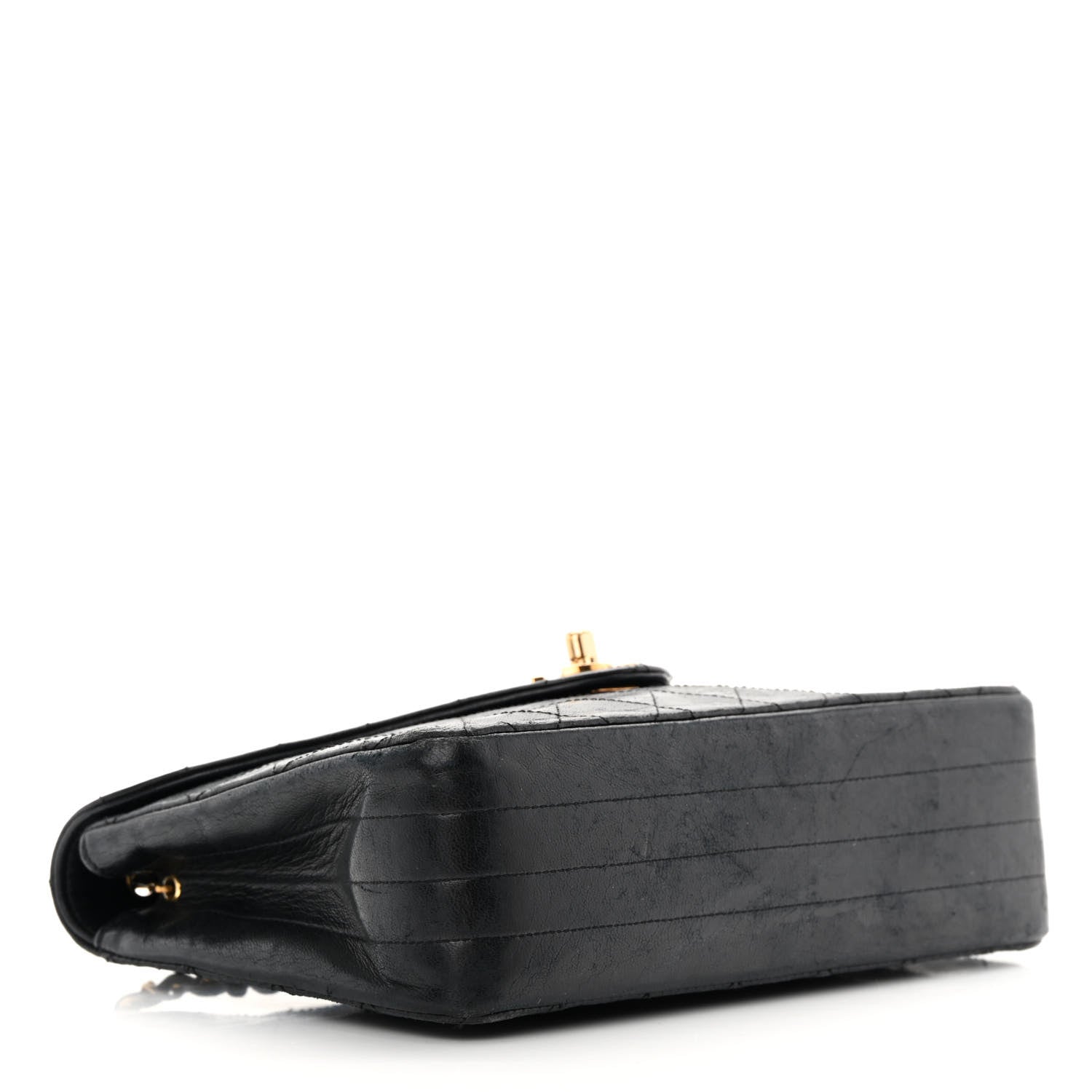 Chanel Lambskin Diamond Stitch Envelope Single Flap Black 4 of 23