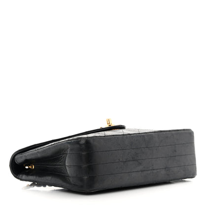 Chanel Lambskin Diamond Stitch Envelope Single Flap Black 4 of 23