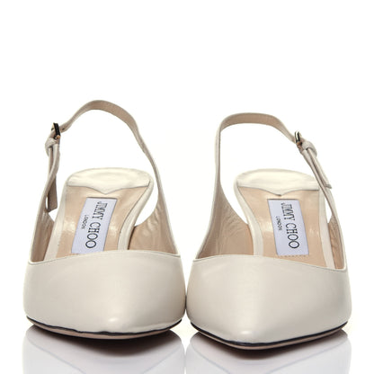 Jimmy Choo Kid Erin 60 Slingback Pumps 38.5 Chalk 2 of 7