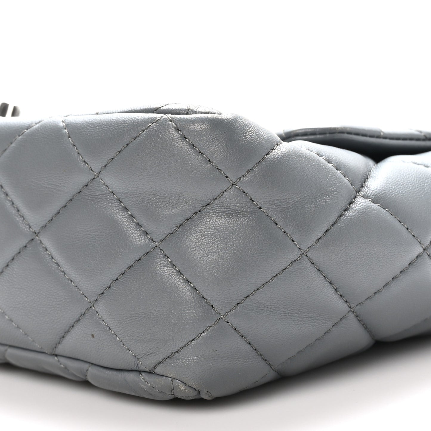 Lambskin Large Around Pockets Flap Dark Grey