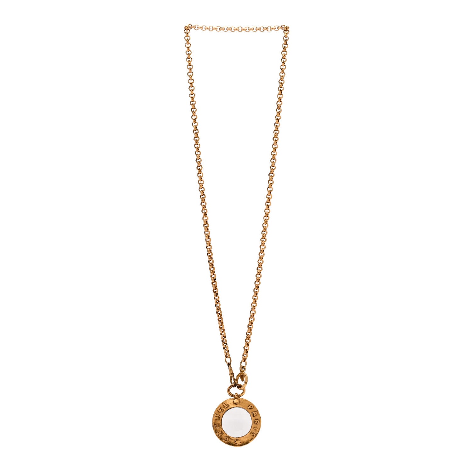 Chanel Loupe Magnifying Glass Necklace Gold 3 of 6