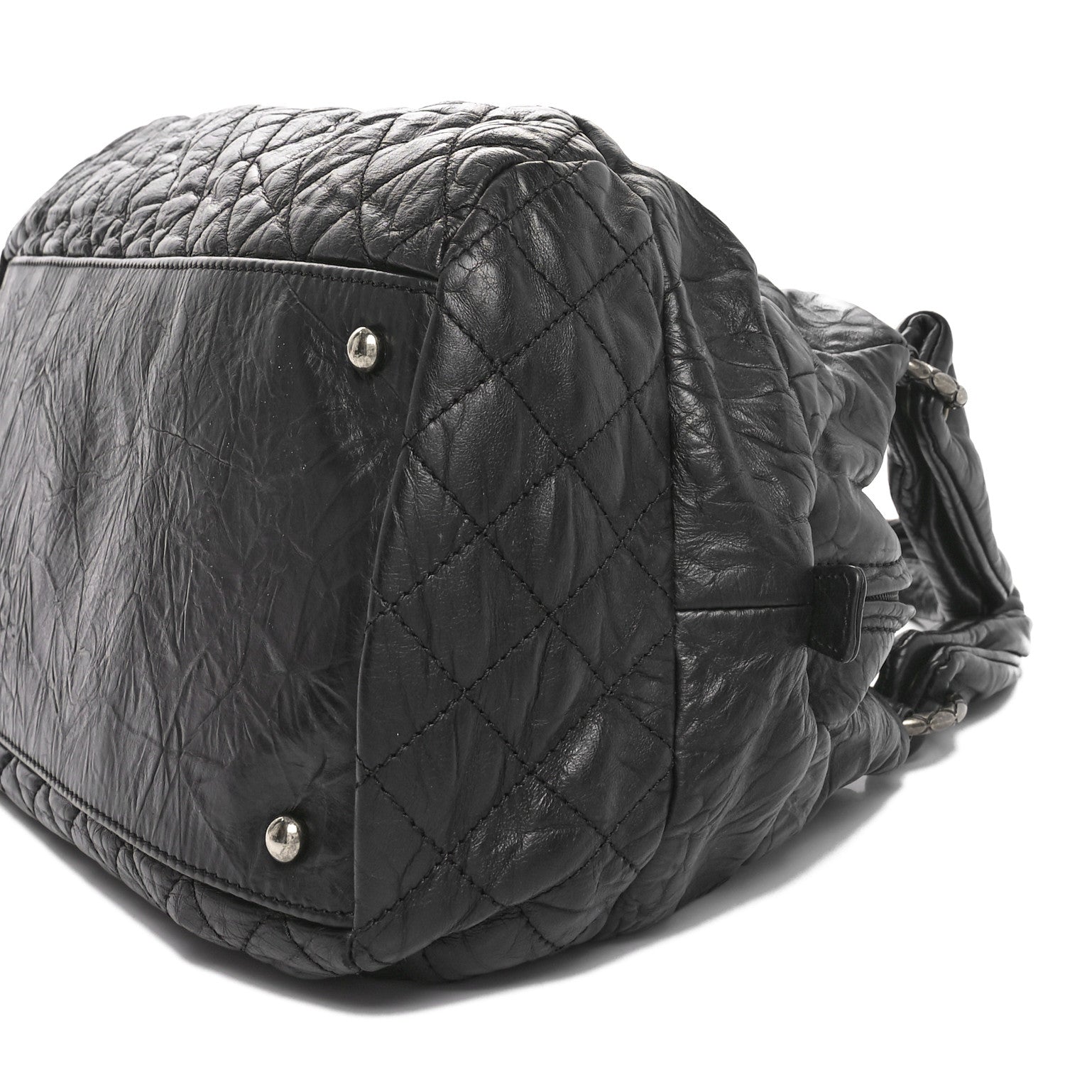 Chanel Aged Calfskin Coco Rider Bowling Bag Black 10 of 10