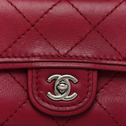 Chanel Calfskin Stitched Clutch Flap Red 7 of 13