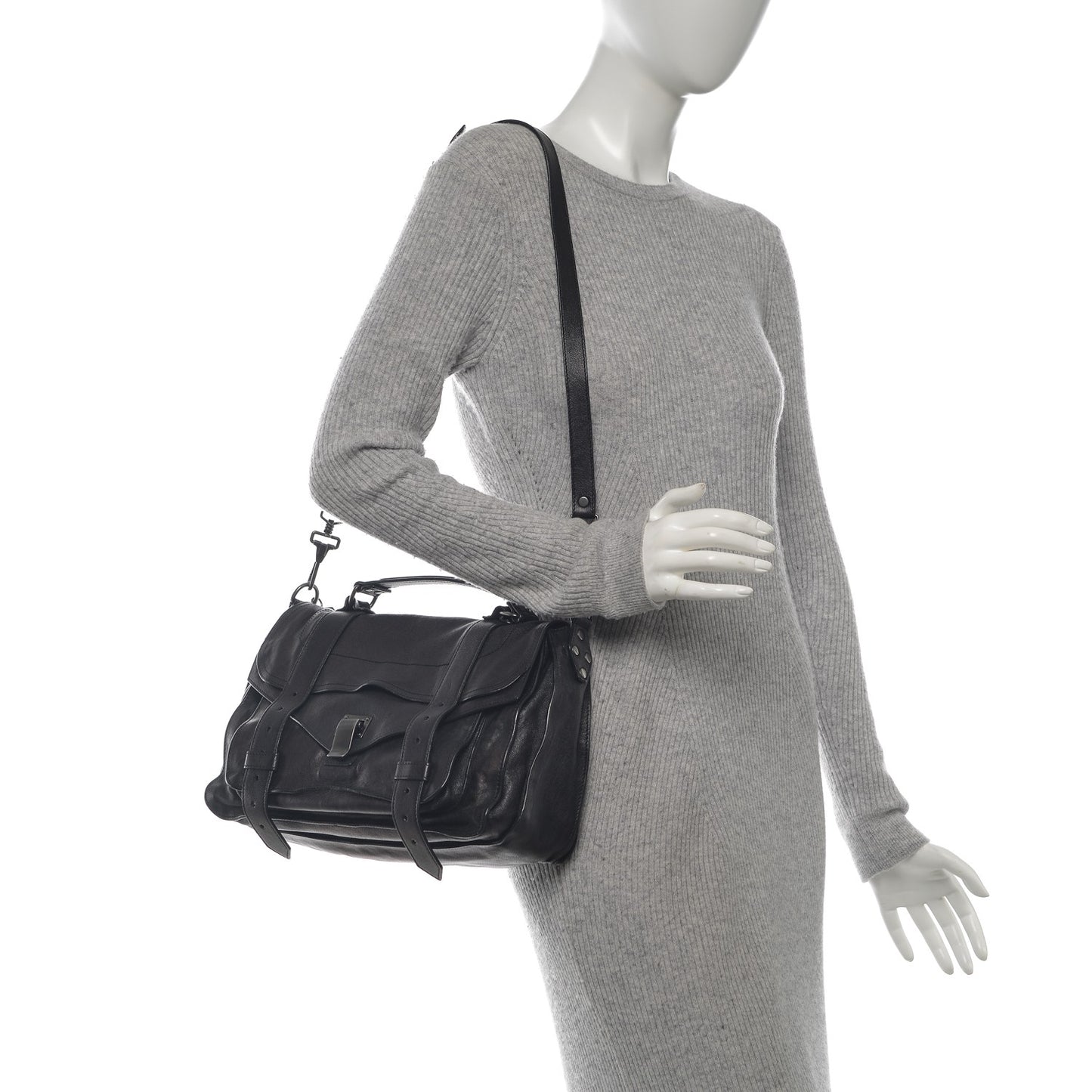 Lambskin Medium PS1 Satchel Black