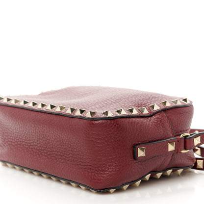 Valentino Garavani Calfskin Rockstud Camera Crossbody Bag Burgundy 11 of 11