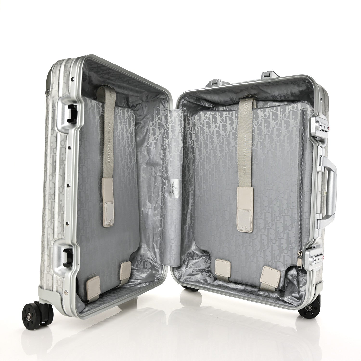 Christian Dior X RIMOWA Aluminum Gradient Cabin Luggage Silver 4 of 7