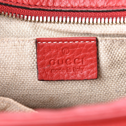 Gucci Pebbled Calfskin Small Soho Disco Bag Tabasco Red 6 of 17