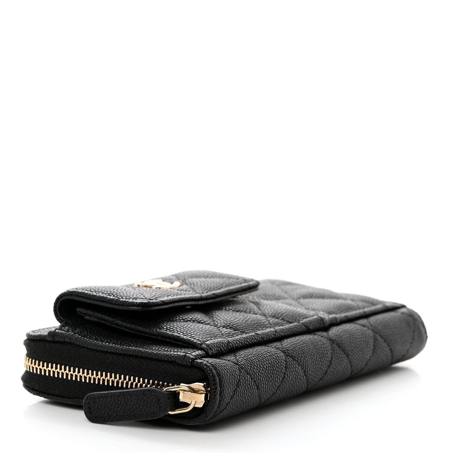 Chanel Caviar Quilted In & Out Zip Around Wallet Black 4 of 8