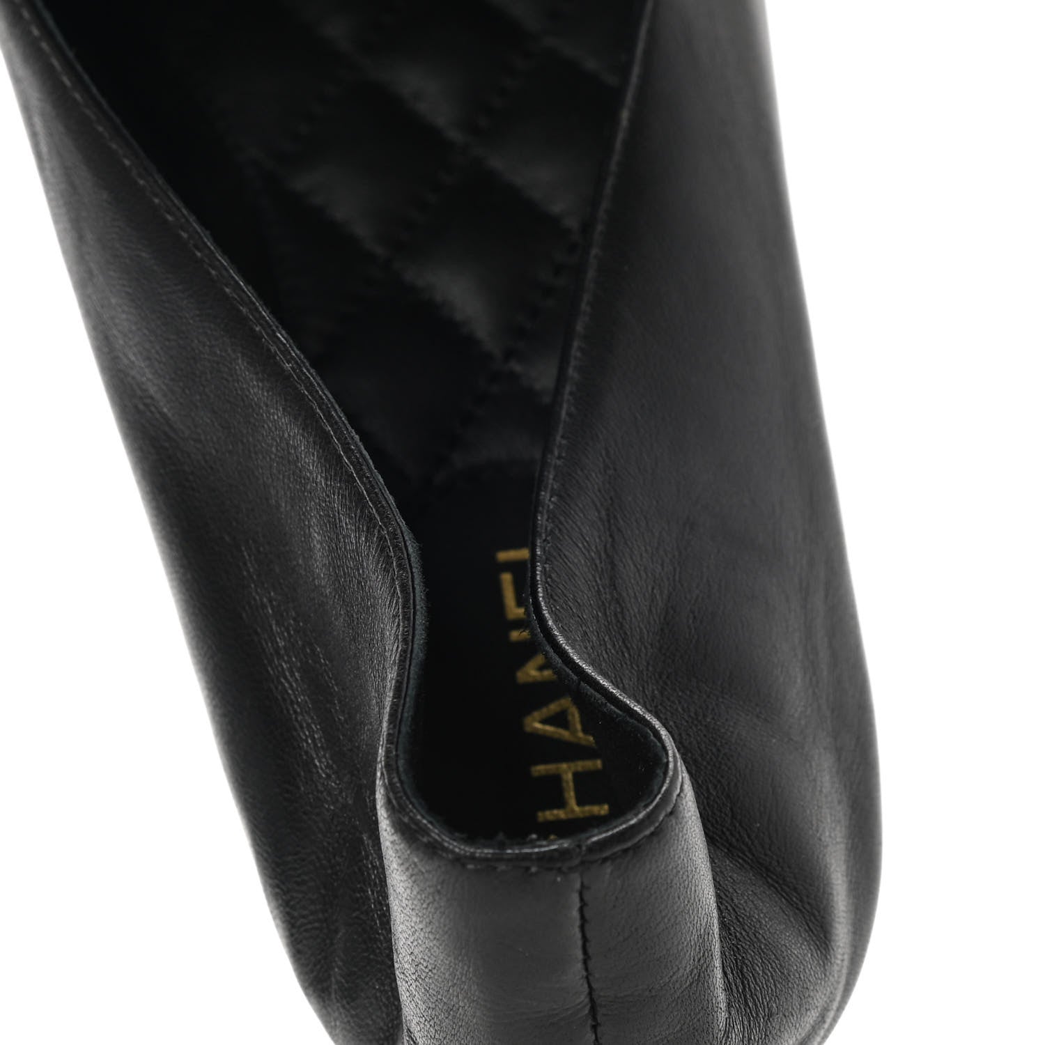 Chanel Lambskin CC Braided Chain Loafers 37.5 Black 9 of 12