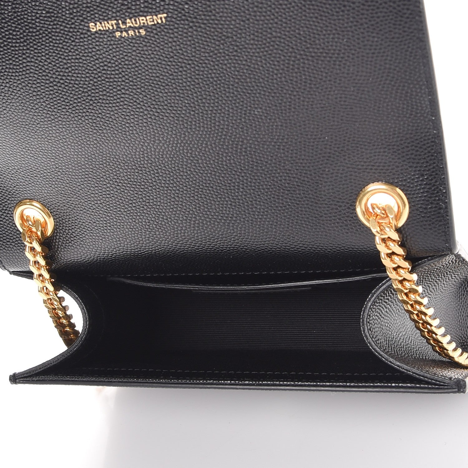 Saint Laurent Grain De Poudre Small Monogram Kate Satchel Black 5 of 7