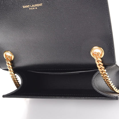 Saint Laurent Grain De Poudre Small Monogram Kate Satchel Black 5 of 7