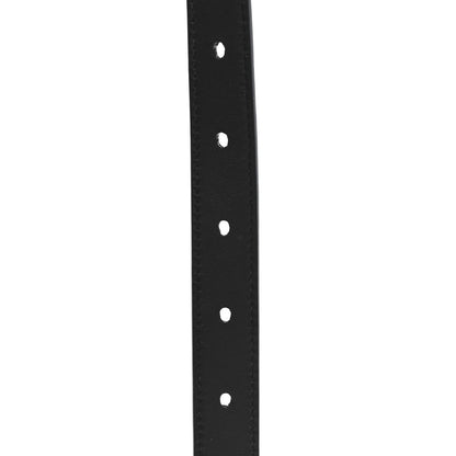 Saint Laurent Calfskin Monogram Cassandre Thin Square Buckle Belt 70 28 Black 5 of 6