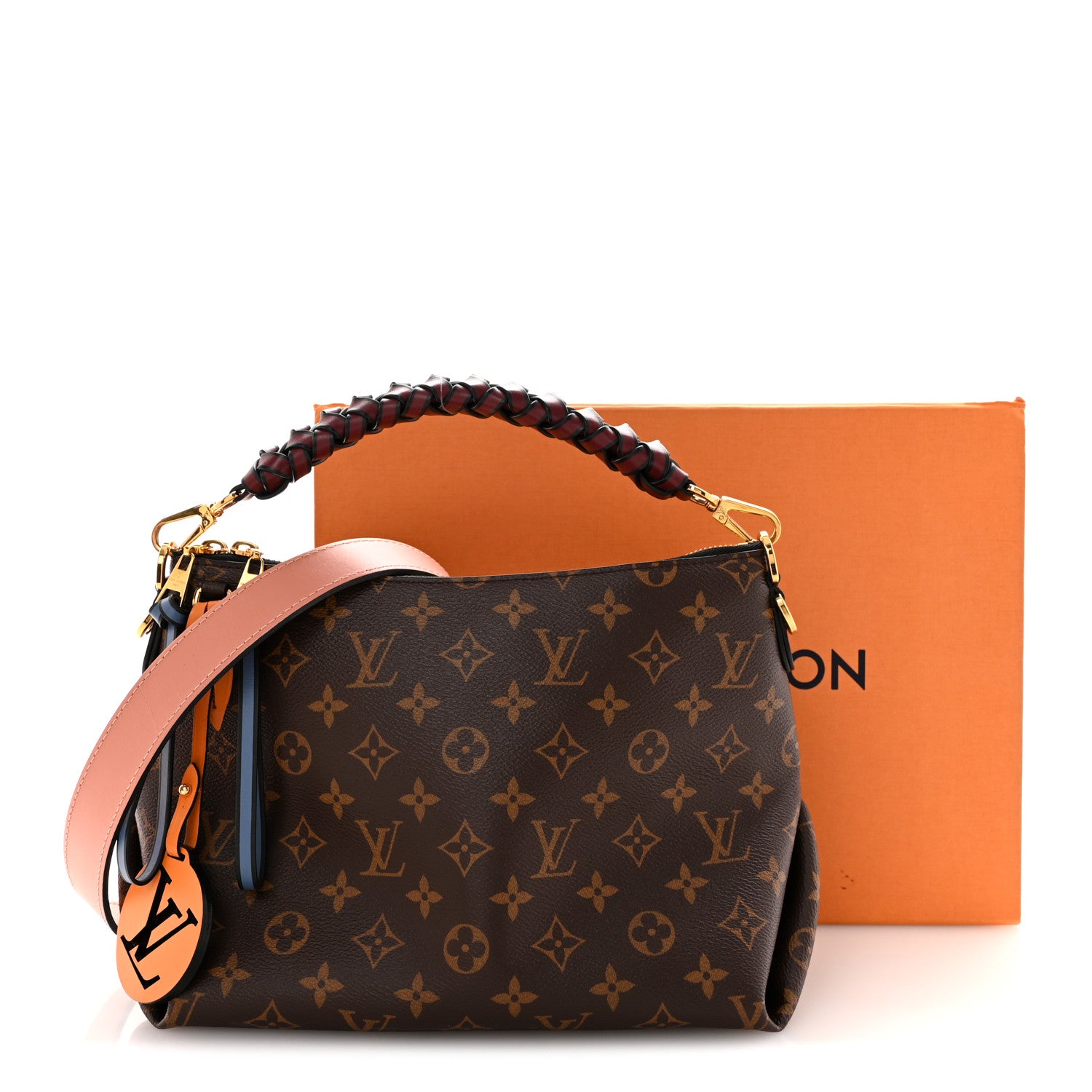 Louis Vuitton Monogram Beaubourg Hobo Mini Bordeaux Red Peach Safran Blue Jean Blue 15 of 15