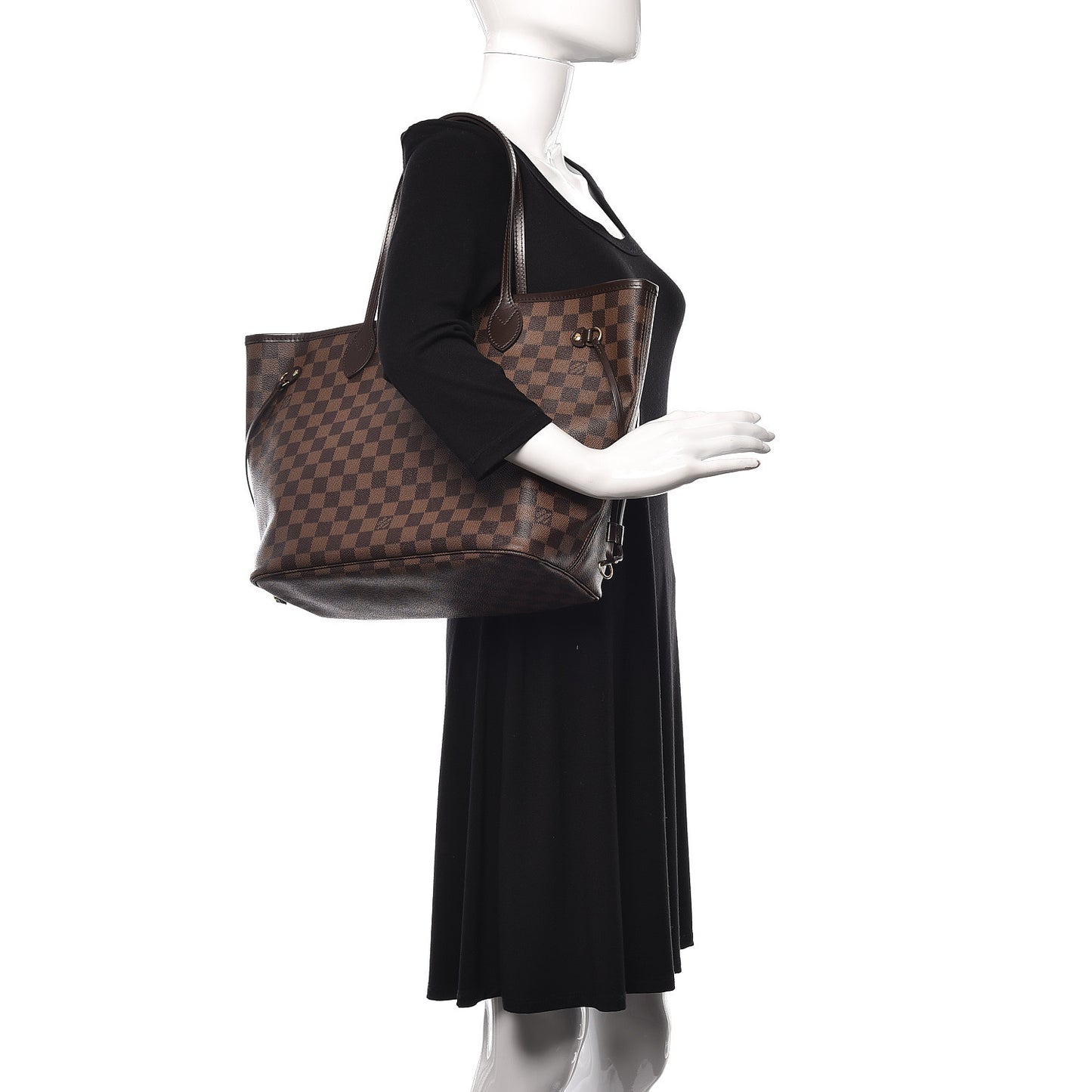 Damier Ebene Neo Neverfull MM Rose Ballerine