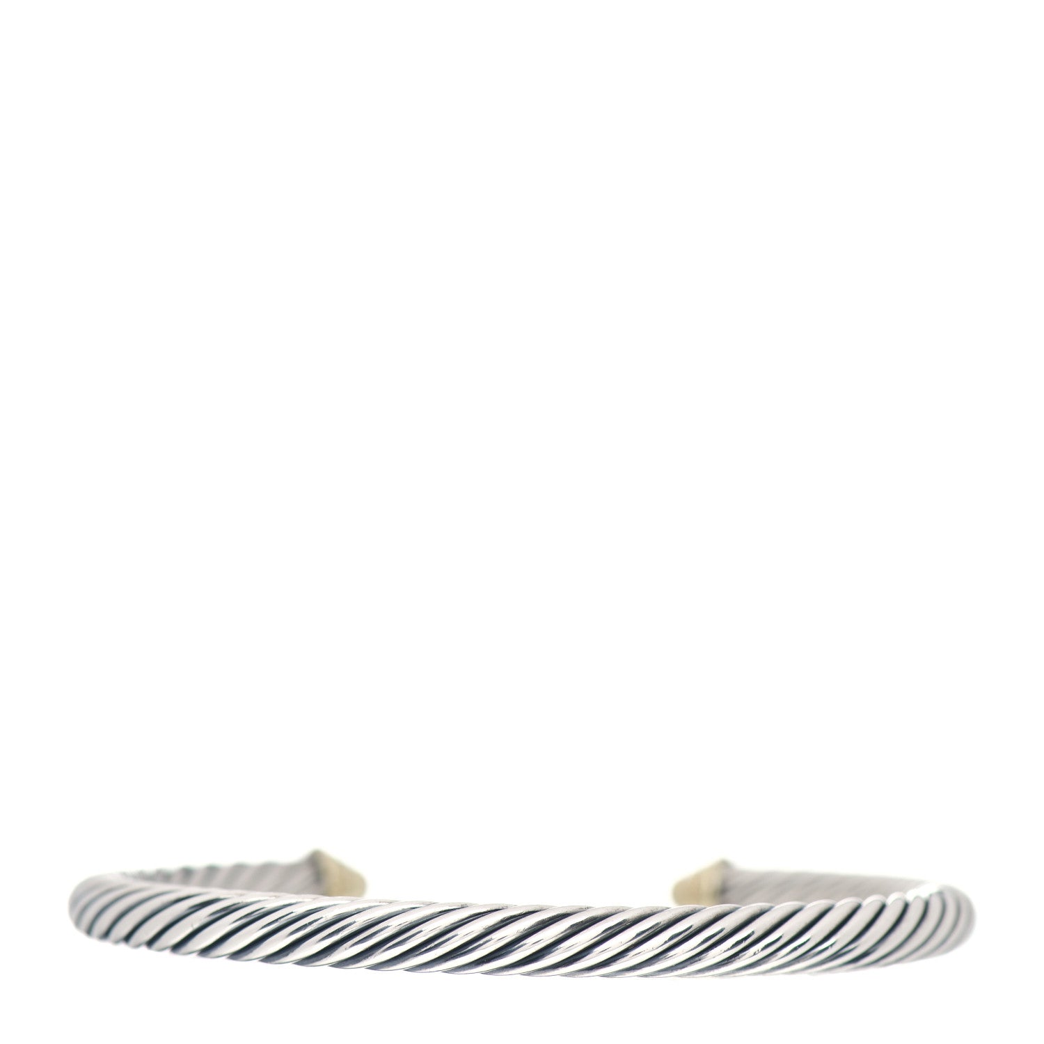 David Yurman Sterling Silver 14K Yellow Gold 5mm Cable Classics Bracelet 3 of 5