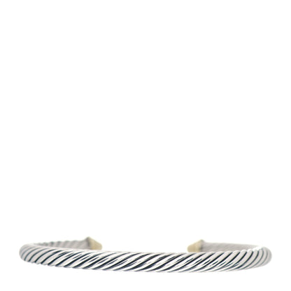 David Yurman Sterling Silver 14K Yellow Gold 5mm Cable Classics Bracelet 3 of 5
