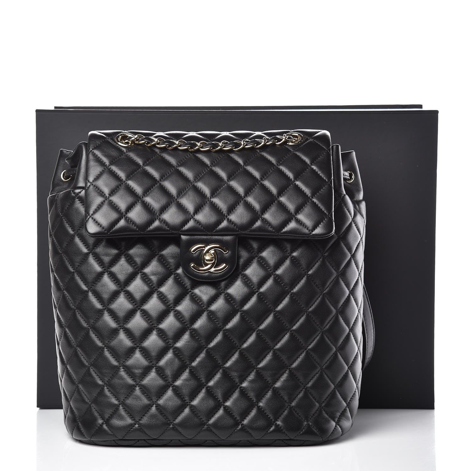 Chanel Lambskin Quilted Large Urban Spirit Backpack Black 13 of 13