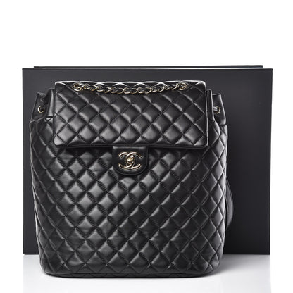Chanel Lambskin Quilted Large Urban Spirit Backpack Black 13 of 13