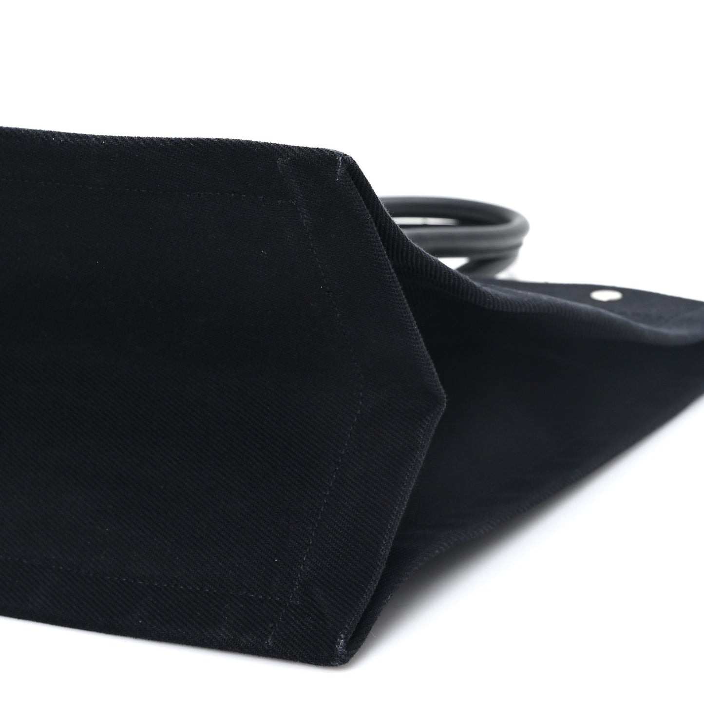 Linen Calfskin Rive Gauche Tote Black