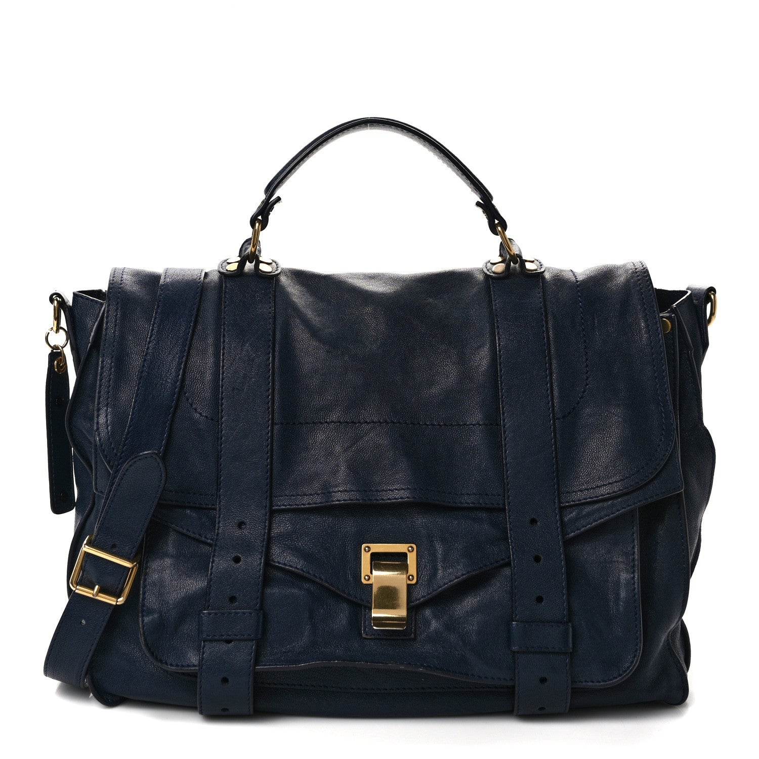Proenza Schouler Lambskin Medium PS1 Satchel Midnight 1 of 14