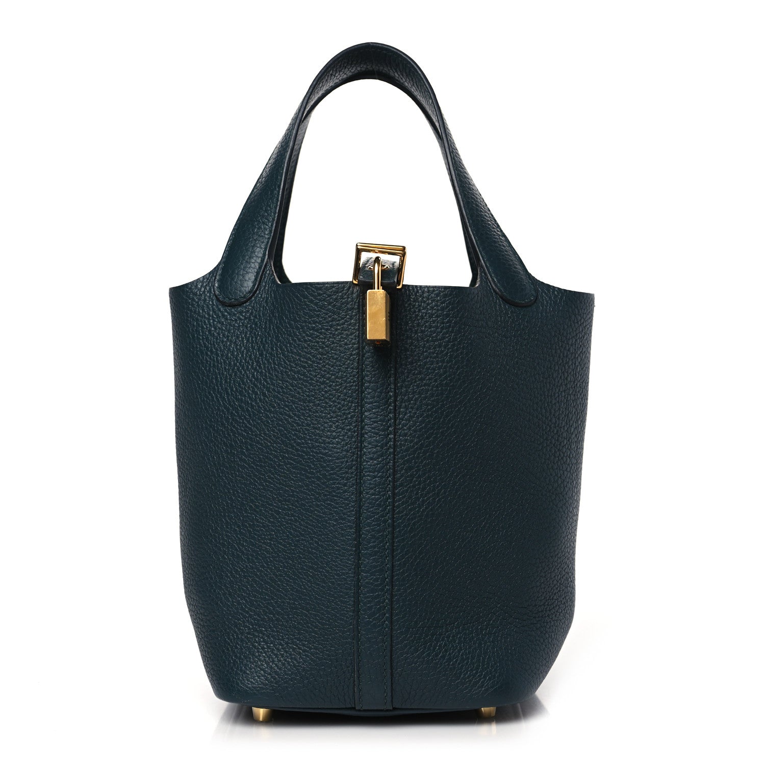 Hermes Taurillon Clemence Picotin Lock 18 PM Vert Cypress 1 of 10
