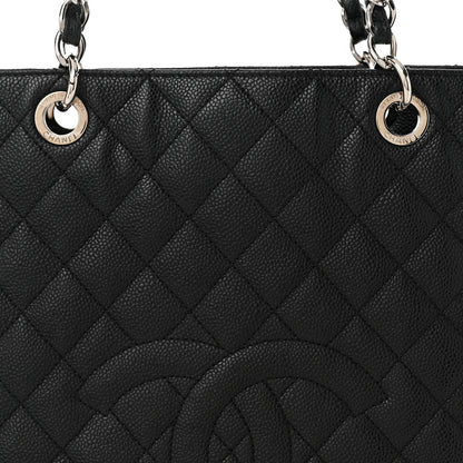 Chanel Caviar Quilted Vertical Grand Shopping Tote GST Black 8 of 12