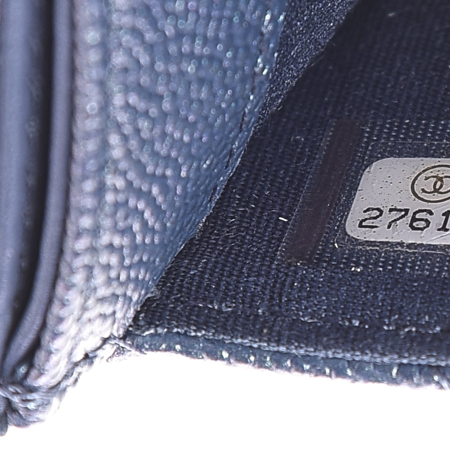 Chanel Iridescent Caviar Quilted Card Holder Dark Blue 8 of 9