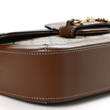 Gucci GG Supreme Monogram Small Horsebit 1955 Chain Shoulder Bag Beige Ebony Brown Sugar 9 of 10
