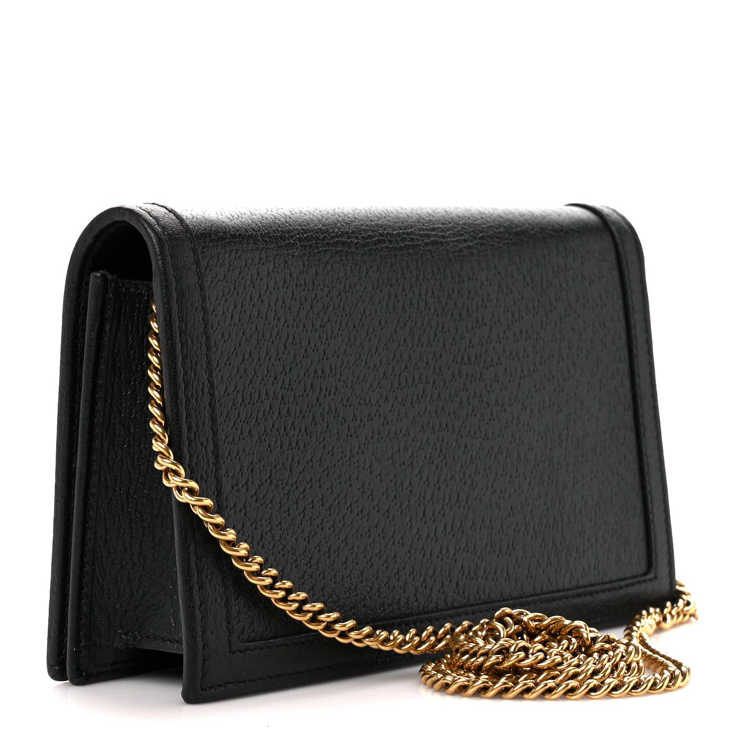 Gucci Textured Dollar Calfskin Mini Diana Chain Bag Black 3 of 11