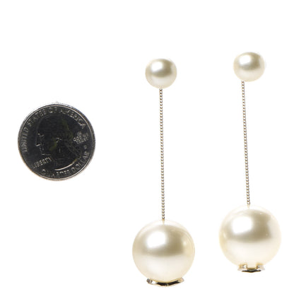 Chanel Pearl CC Chain Drop Earrings Gold 2 of 4