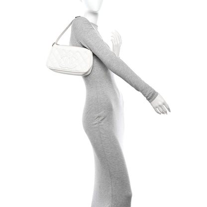Chanel Caviar Quilted Timeless CC Shoulder Bag White 2 of 22