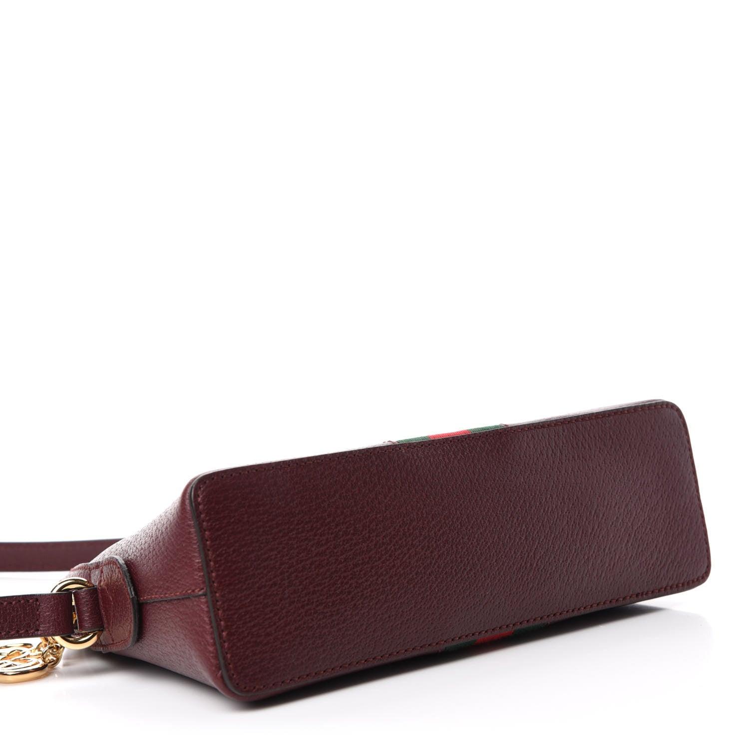 Gucci Textured Calfskin Web Small Ophidia Dome Shoulder Bag Vintage Bordeaux 4 of 11