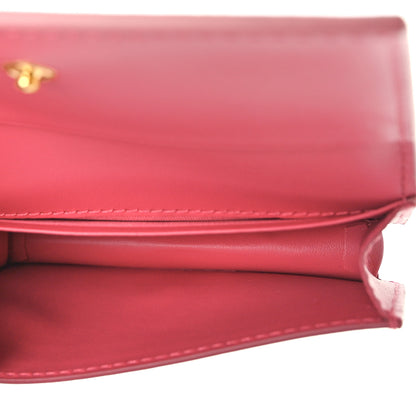 Prada Saffiano Metal Business Card Holder Petalo Peonia 5 of 9