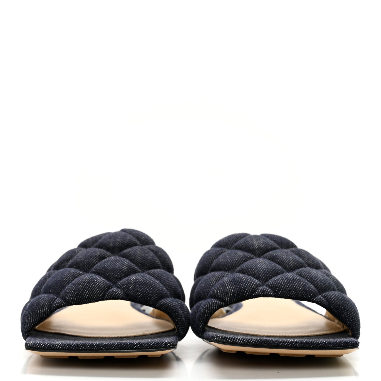 Bottega Veneta Denim Matelasse Padded Flat Sandals 38.5 Indigo 2 of 11