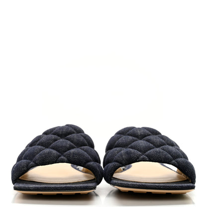 Bottega Veneta Denim Matelasse Padded Flat Sandals 38.5 Indigo 2 of 11