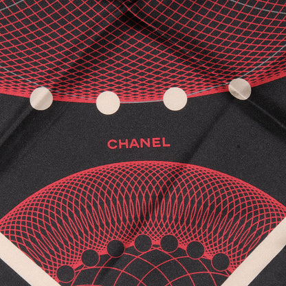 Chanel Silk Spiro Scarf Bordeaux 8 of 10