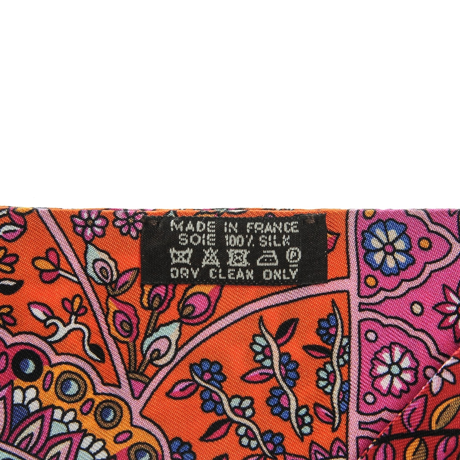 Hermes Silk Au Pays Des Oiseaux Fleurs Twilly Rose Vif Rouge Vert 4 of 5