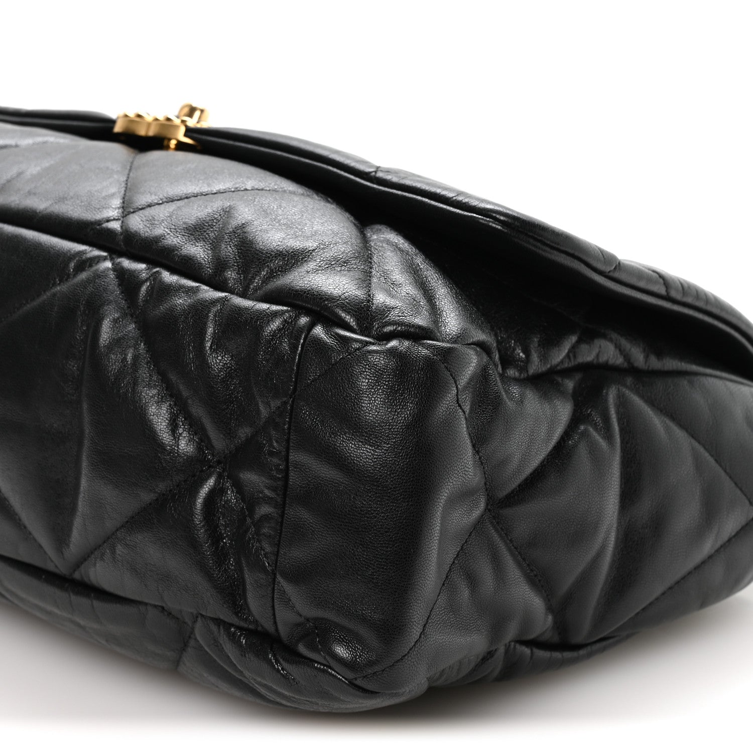 Chanel Goatskin Quilted Maxi Chanel 19 Flap Black 10 of 10