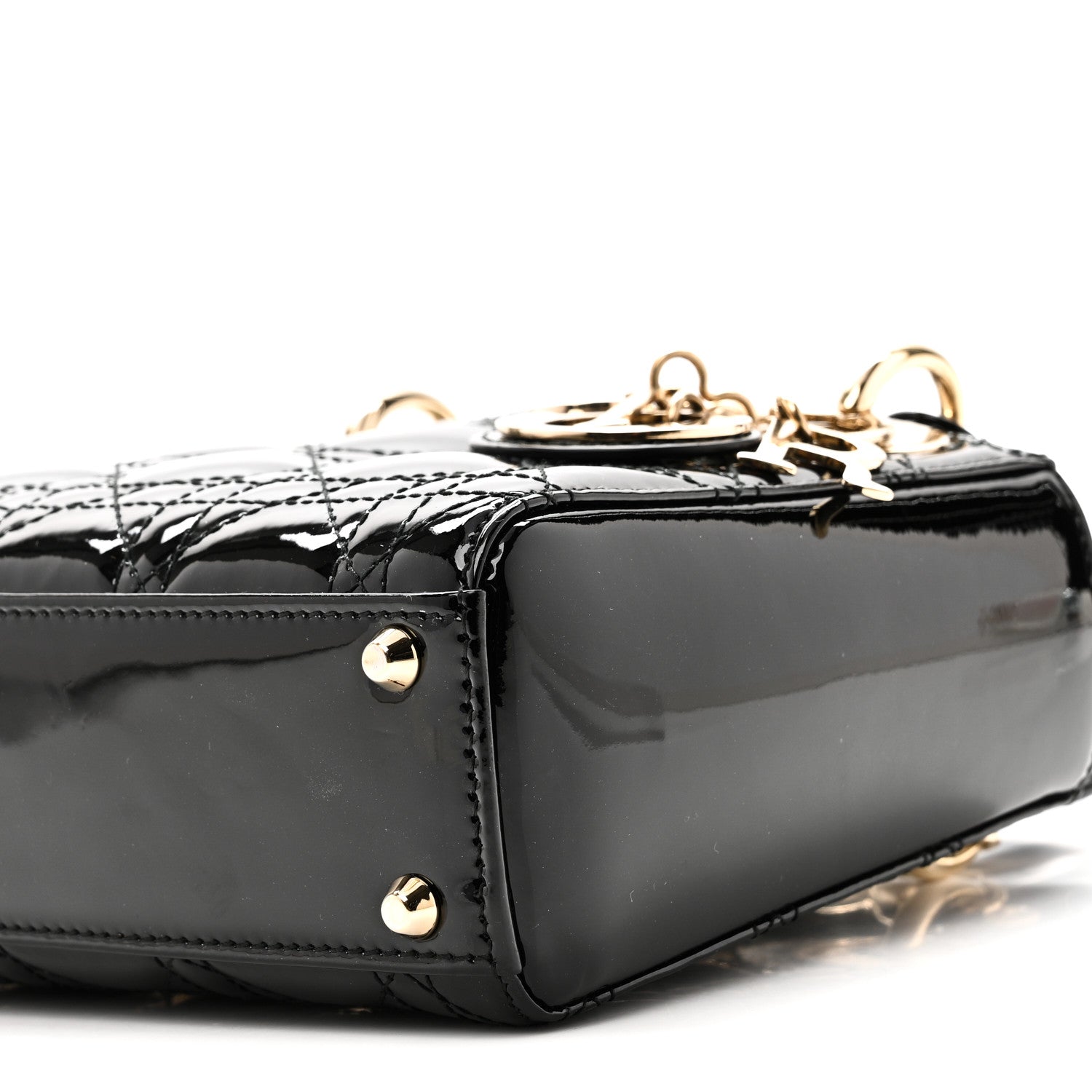 Christian Dior Patent Cannage Mini Lady Dior Black 9 of 10