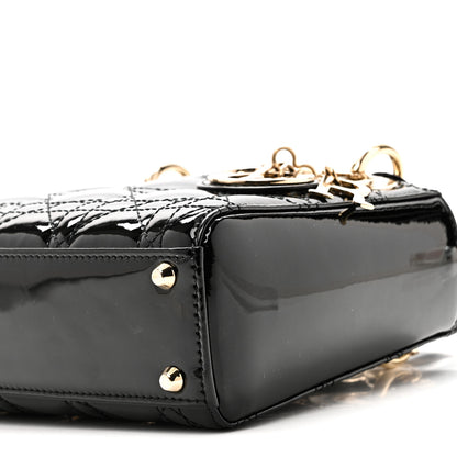 Christian Dior Patent Cannage Mini Lady Dior Black 9 of 10