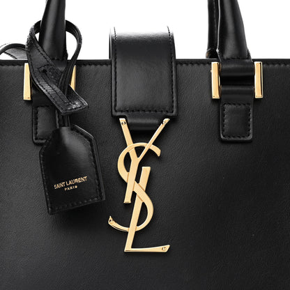Saint Laurent Calfskin Monogram Baby Cabas Black 8 of 13
