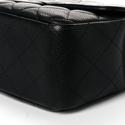 Chanel Caviar Quilted Jumbo Single Flap Black 9 of 10