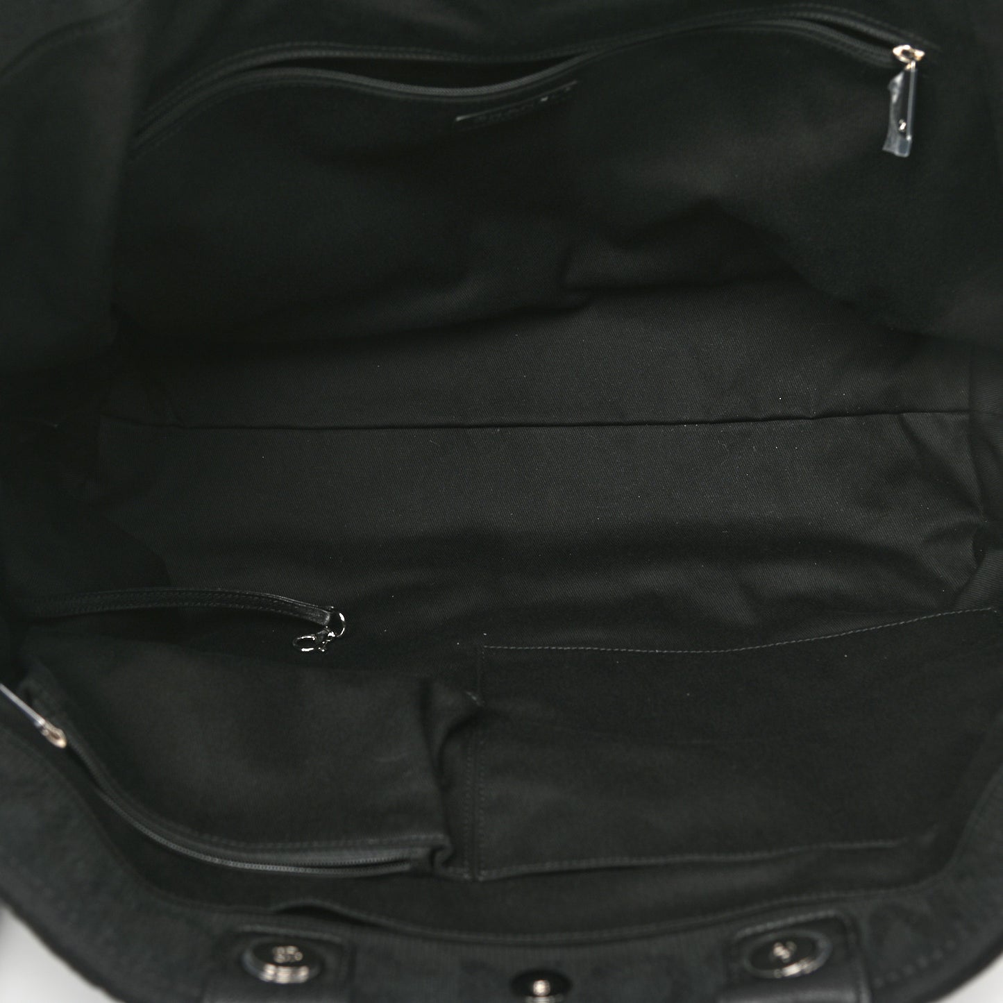 Canvas Extra Large Double Face Shopping Tote Black