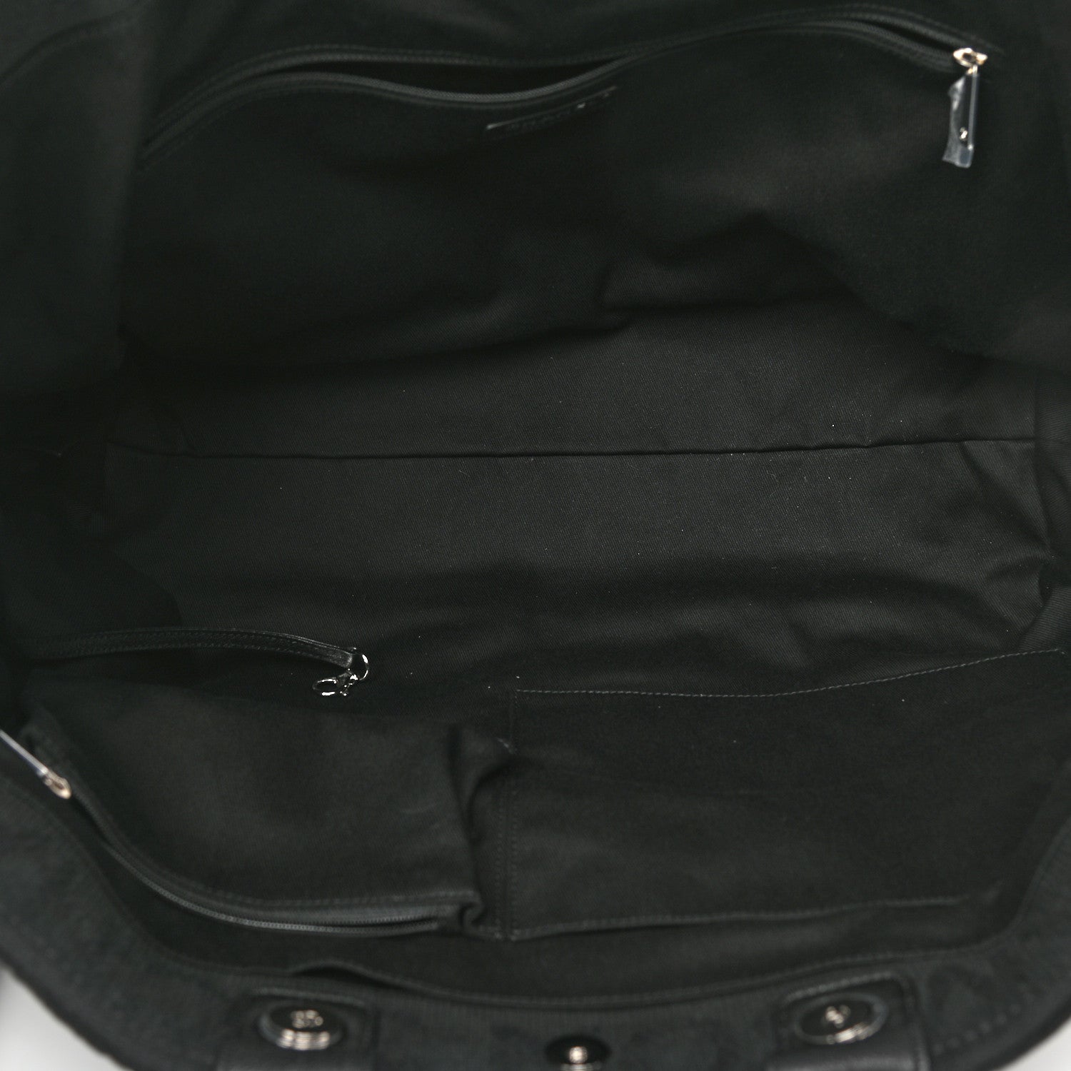 Chanel Canvas Extra Large Double Face Shopping Tote Black 4 of 7